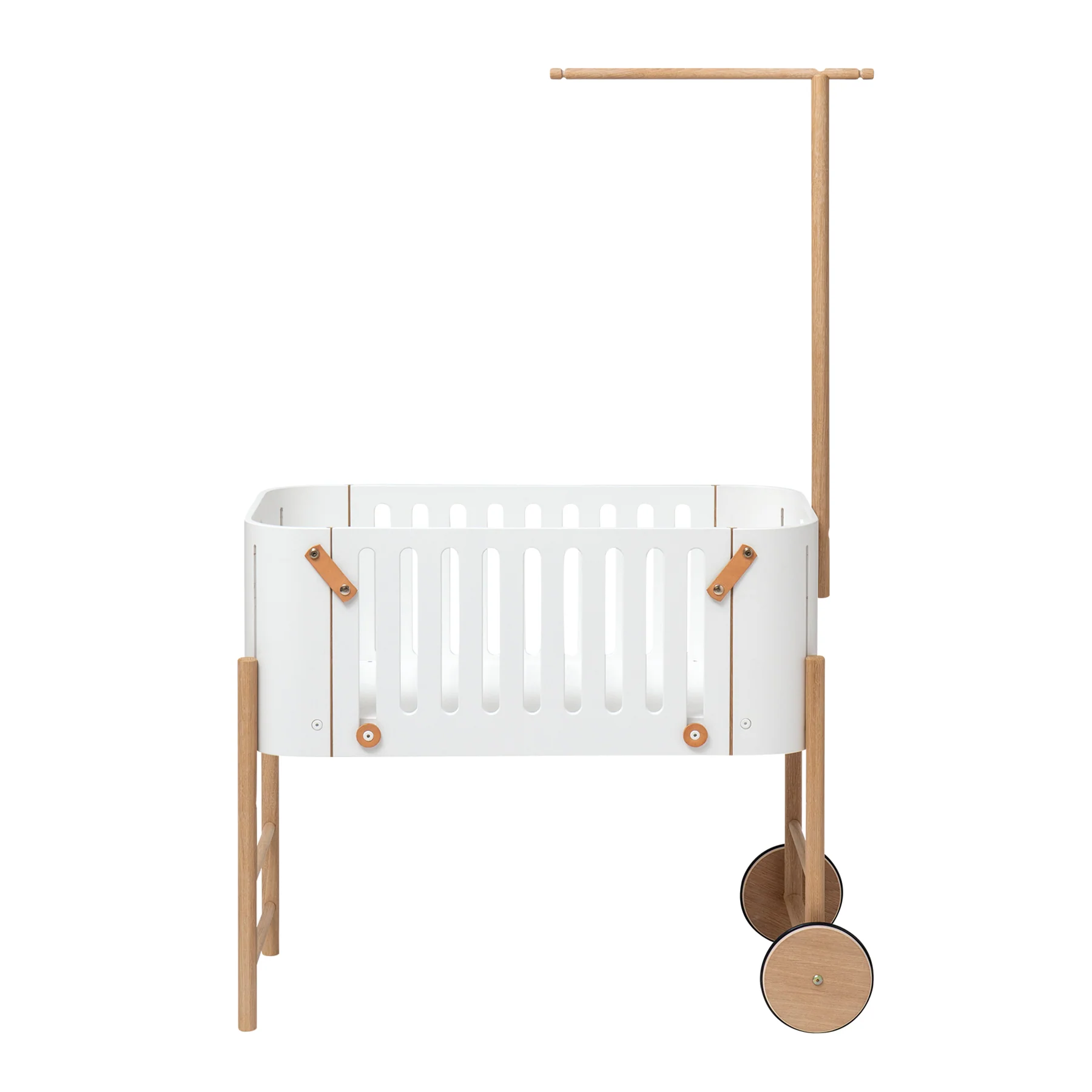 Oliver Furniture Wood Co-Sleeper (incl. Bench Conversion) - White/Oak - Image 7