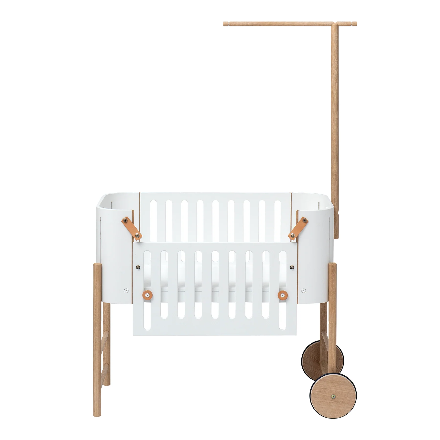 Oliver Furniture Wood Co-Sleeper (incl. Bench Conversion) - White/Oak - Image 8