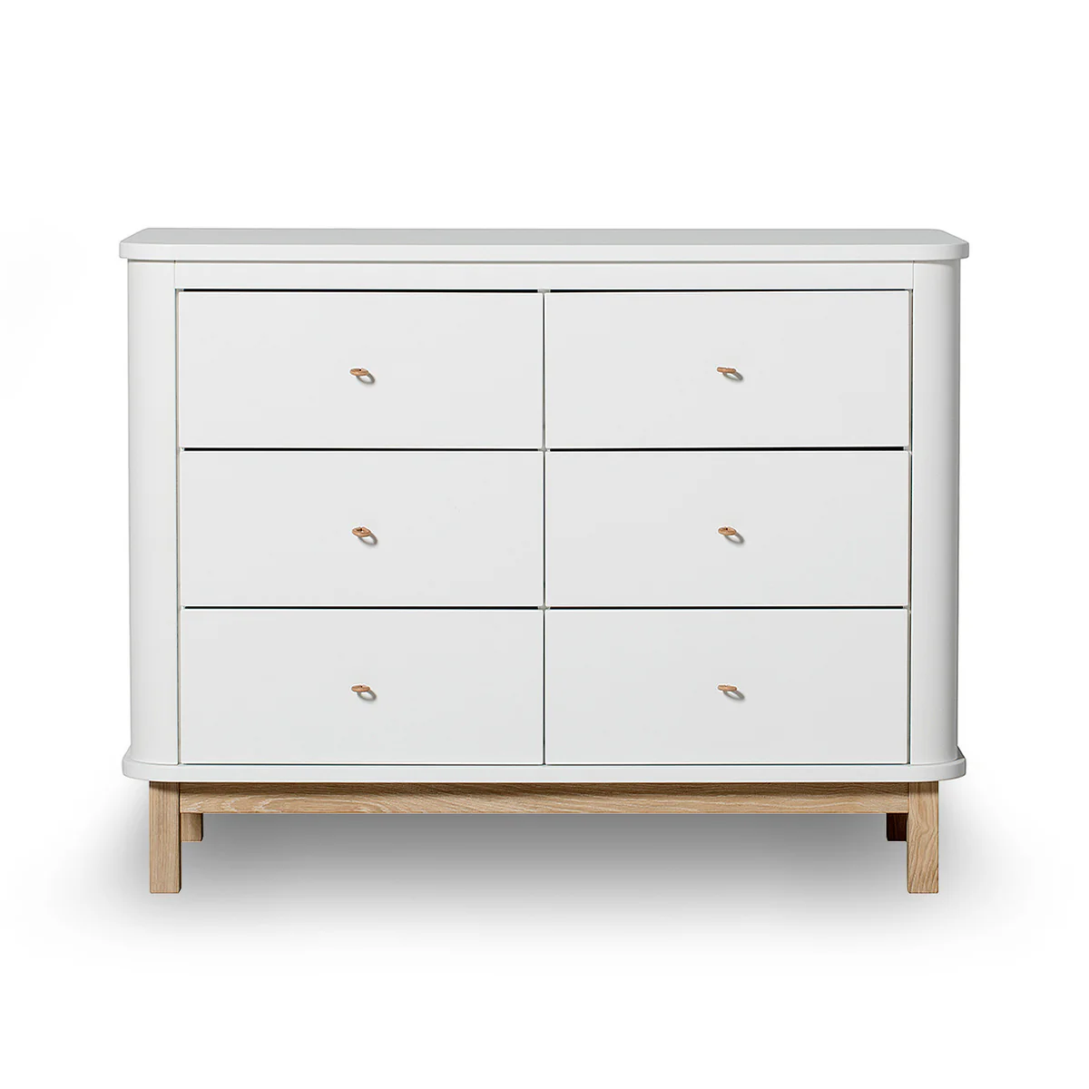 Oliver Furniture Nursery 6 Drawer Dresser (with changer top) - White/Oak - Image 12