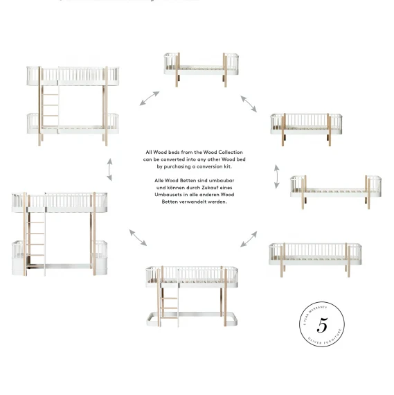 Oliver Furniture Wood Low Loft Bed - White - Image 4