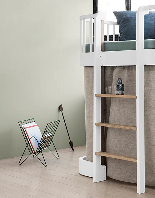 Oliver Furniture Wood Low Loft Bed - White/Oak - Image 4