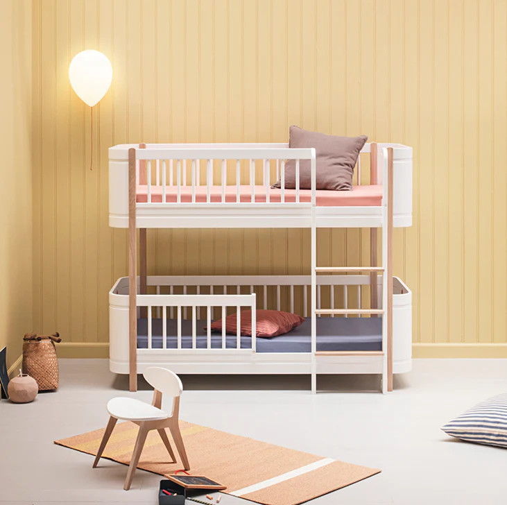 Oliver Furniture Wood Mini+ Low Bunk Bed - White/Oak - Image 3