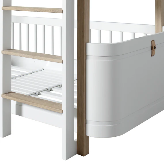 Oliver Furniture Wood Mini+ Low Bunk Bed - White/Oak - Image 8