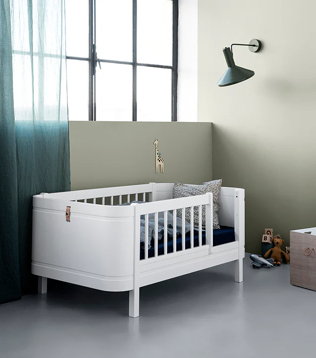 Oliver Furniture Wood Mini+ Cot Bed (0-9yrs) - White - Image 5