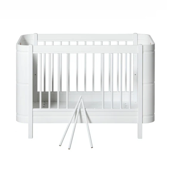 Oliver Furniture Wood Mini+ Cot Bed (0-9yrs) - White - Image 7