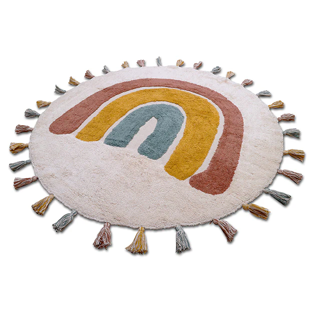 Cotton Rug - Round Rainbow - Image 3