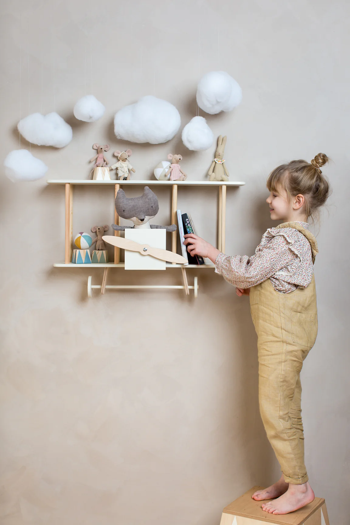 Up Warsaw Airplane Wooden Shelf - White - Image 12