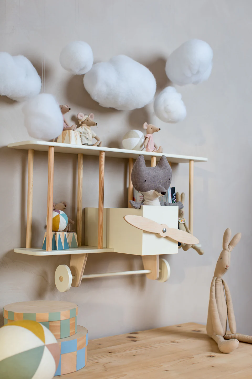 Up Warsaw Airplane Wooden Shelf - White - Image 13