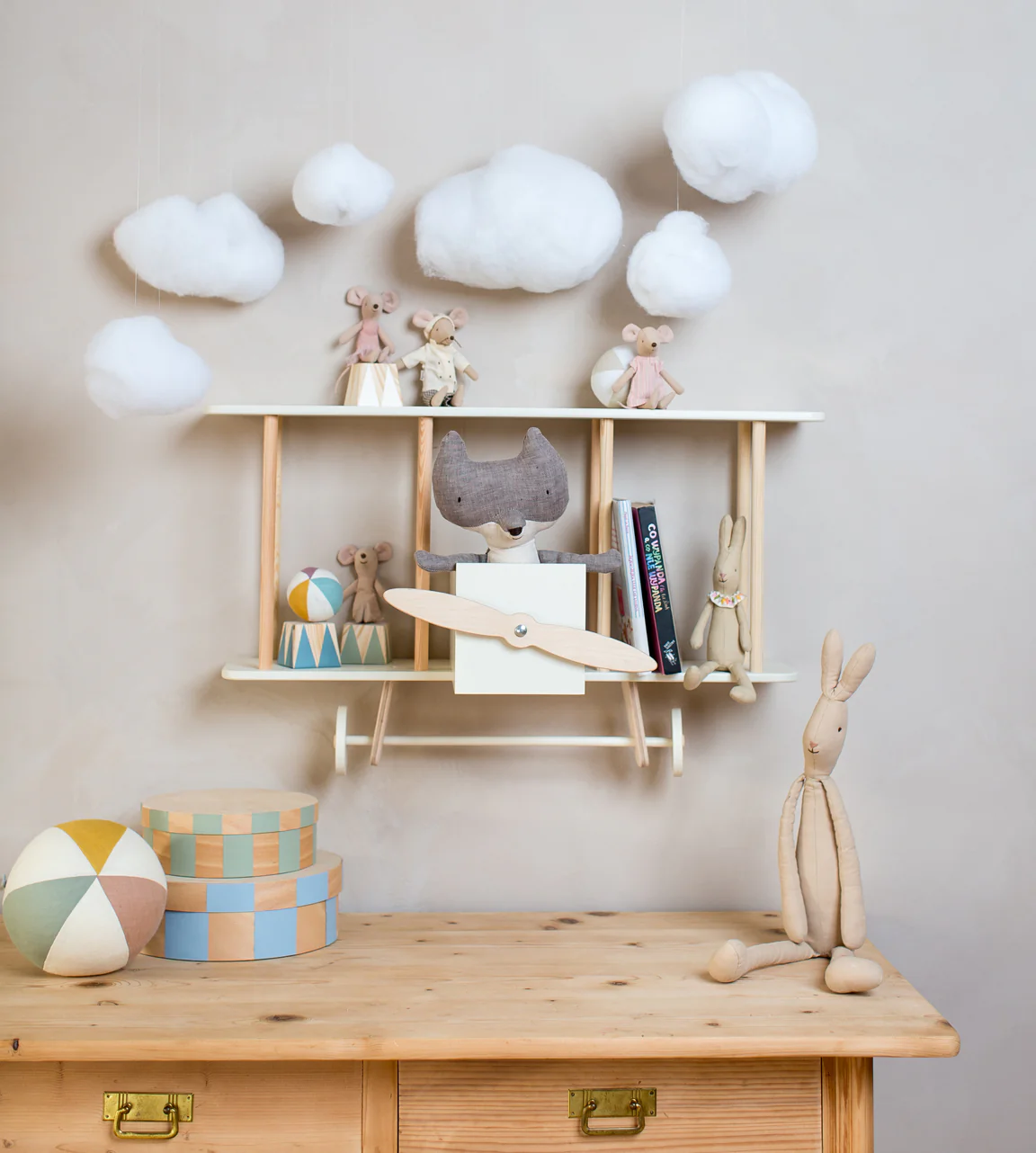 Up Warsaw Airplane Wooden Shelf - White - Image 15