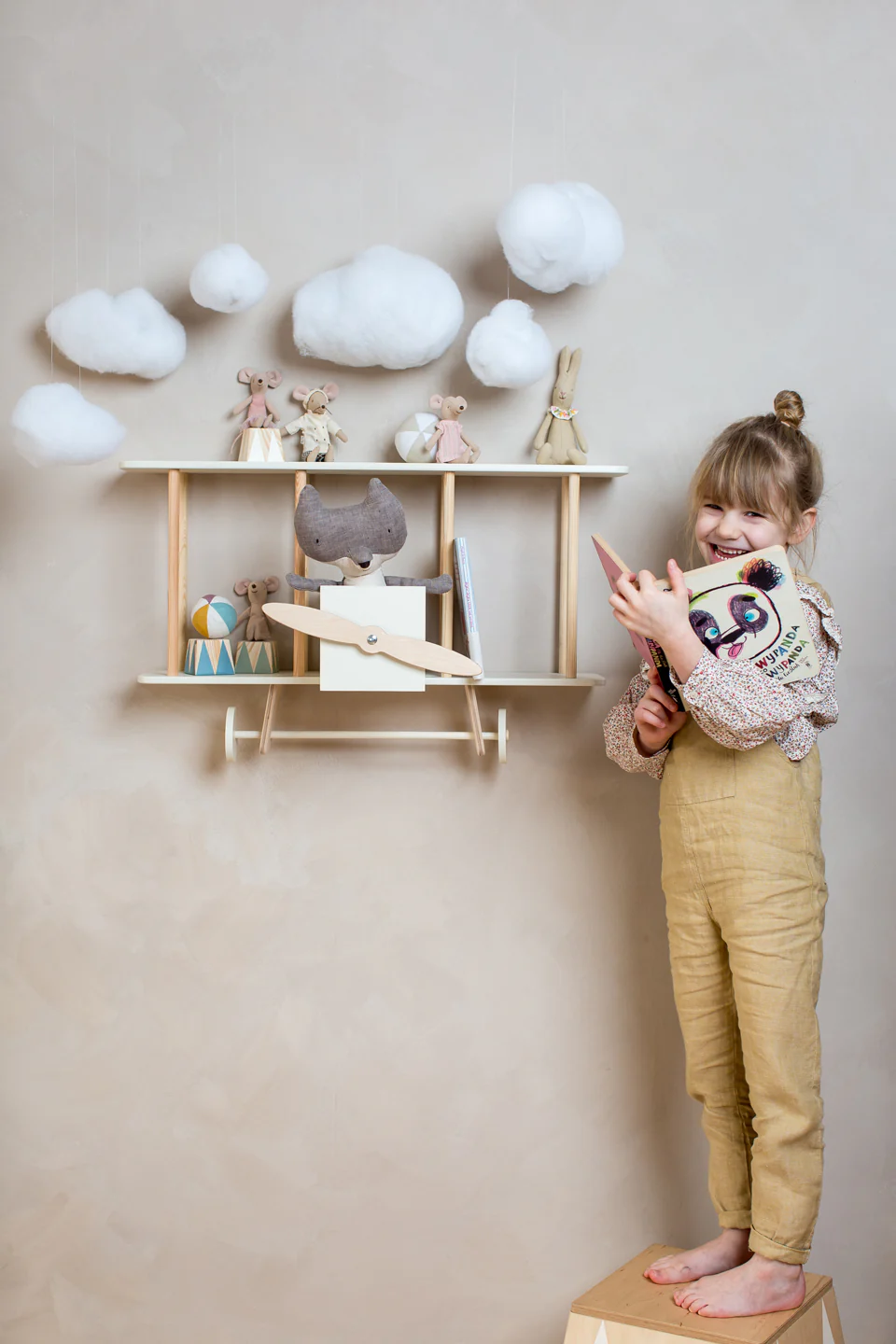 Up Warsaw Airplane Wooden Shelf - White - Image 5