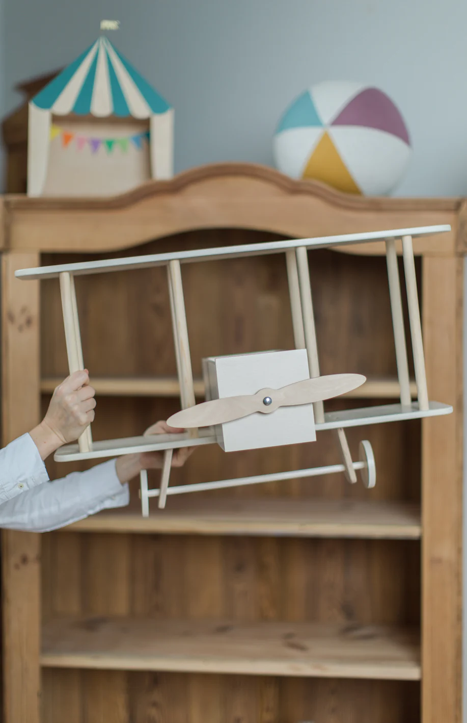 Up Warsaw Airplane Wooden Shelf - White - Image 6