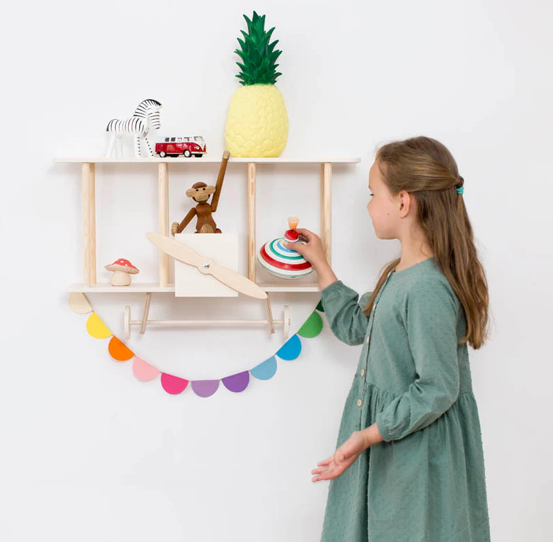 Up Warsaw Airplane Wooden Shelf - White - Image 8