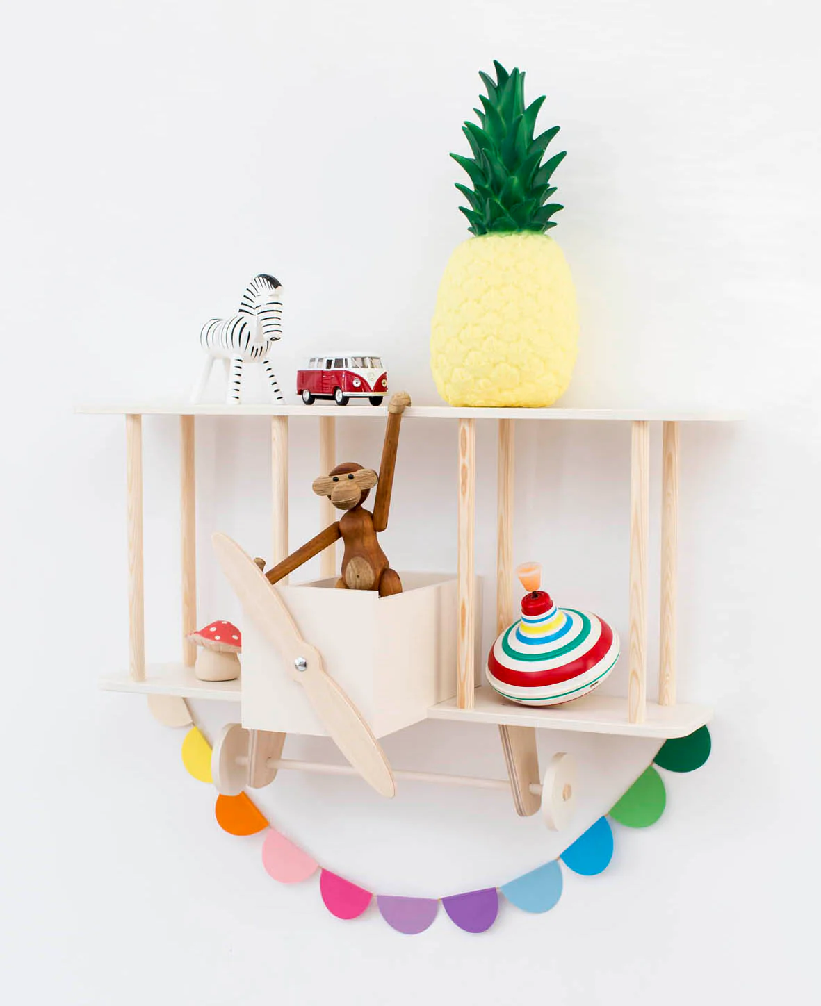 Up Warsaw Airplane Wooden Shelf - White - Image 9