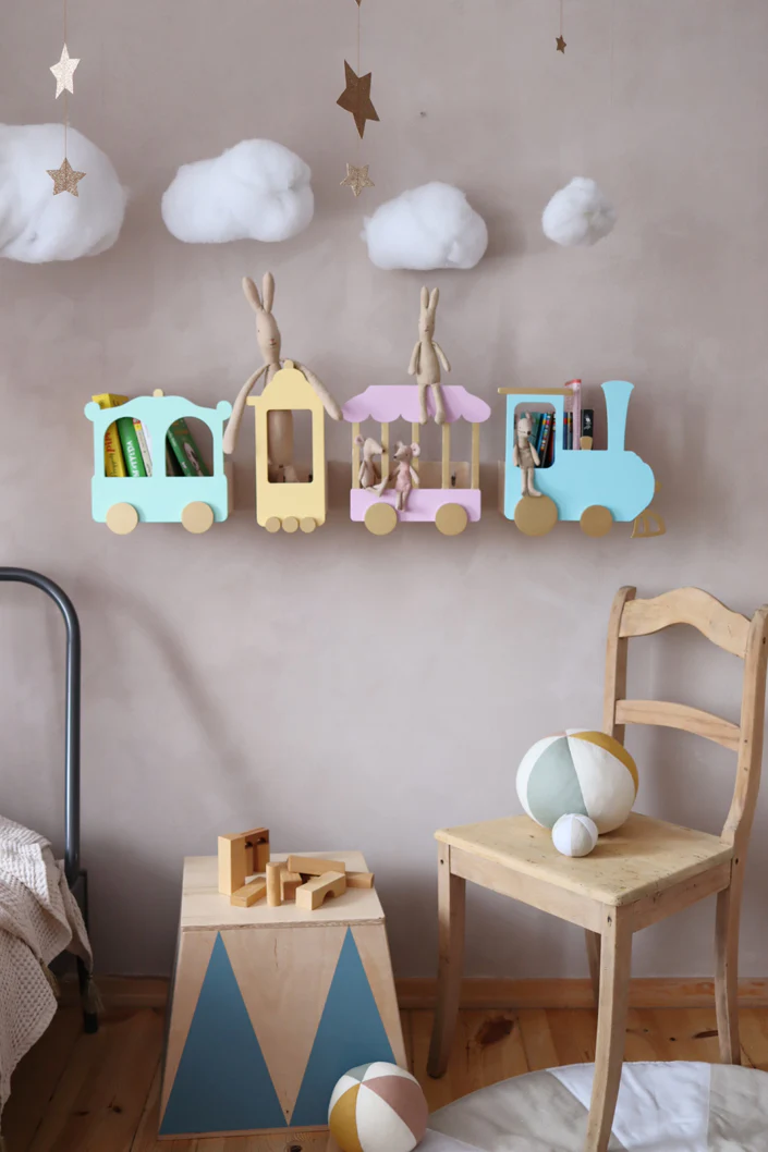 Up Warsaw The Fantasy Express Train Shelf - Pastel Pink - Image 3