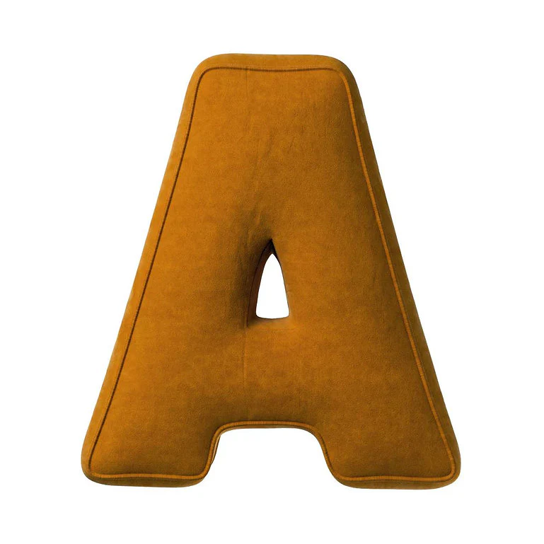 Velvet Letter Cushion - A  (Various Colours) - Image 3