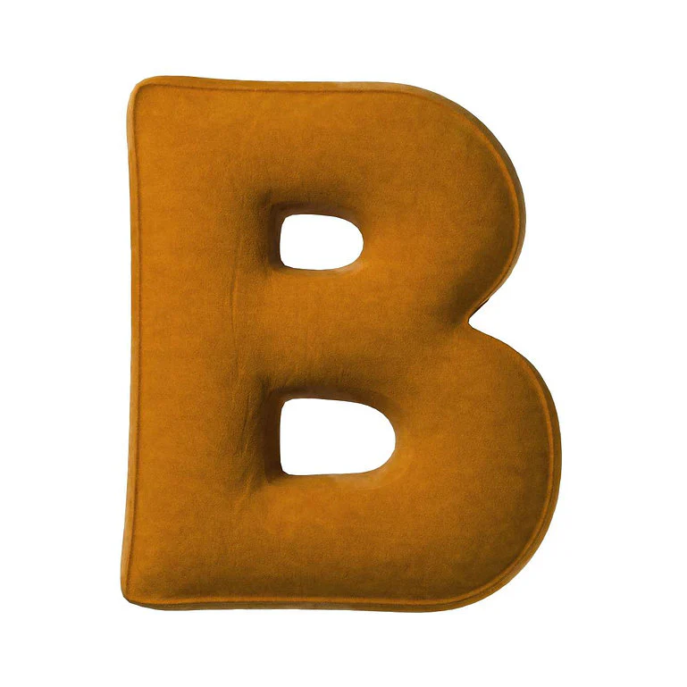 Velvet Letter Cushion - B (Various Colours) - Image 6