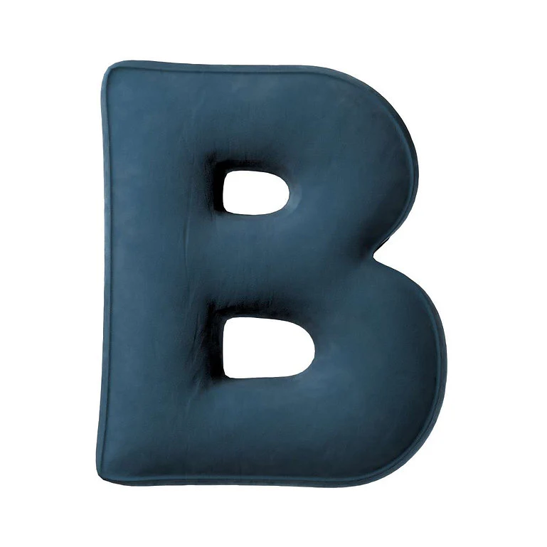 Velvet Letter Cushion - B (Various Colours) - Image 8