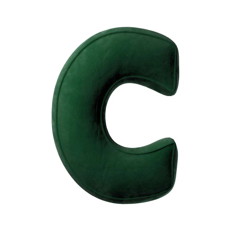 Velvet Letter Cushion - C (Various Colours) - Image 4