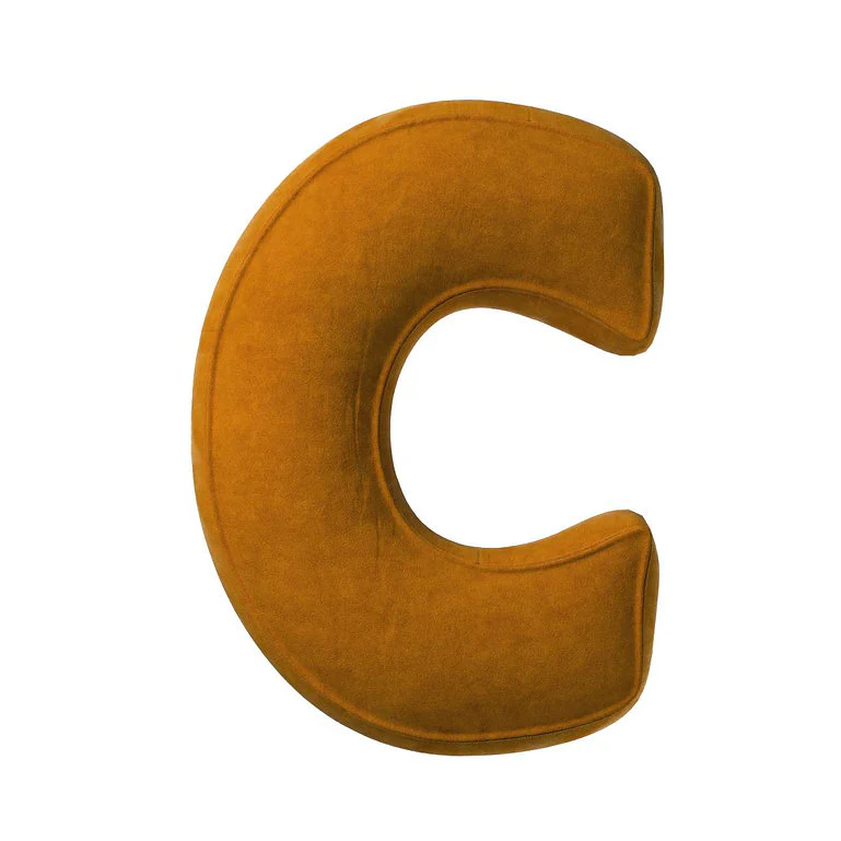 Velvet Letter Cushion - C (Various Colours) - Image 7