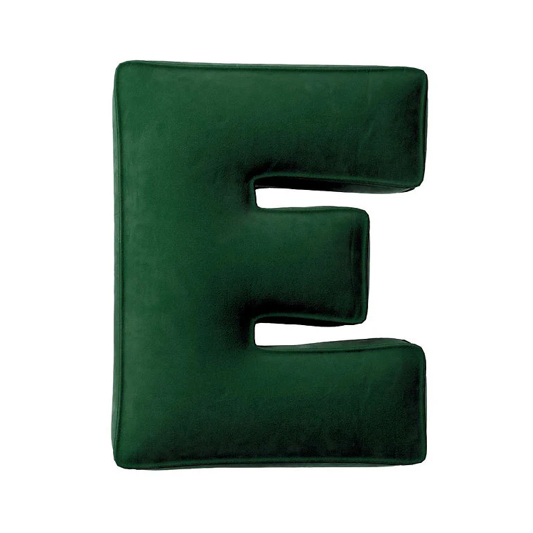 Velvet Letter Cushion - E (Various Colours) - Image 4