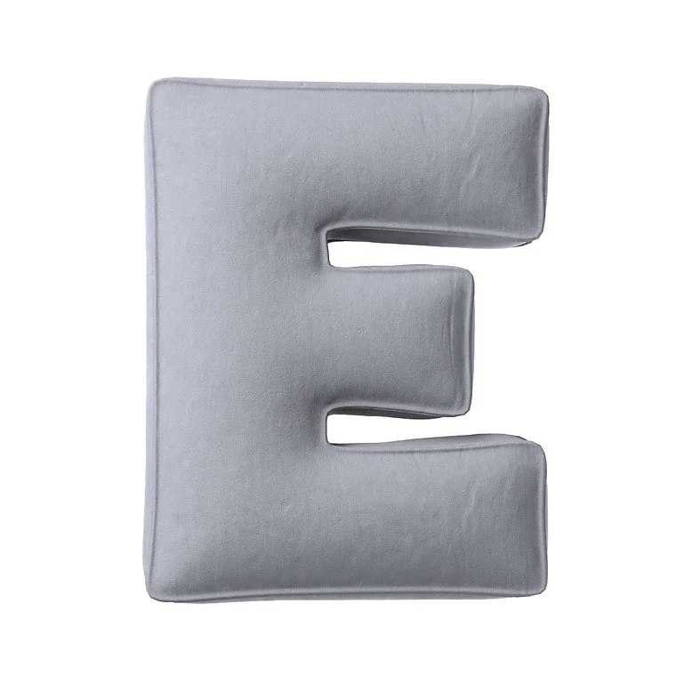 Velvet Letter Cushion - E (Various Colours) - Image 5