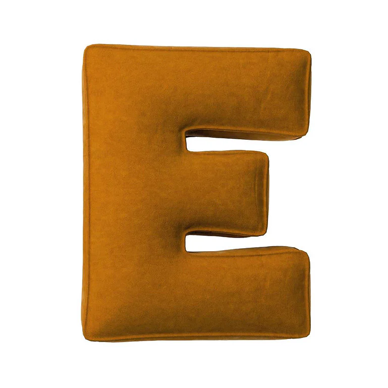 Velvet Letter Cushion - E (Various Colours) - Image 6
