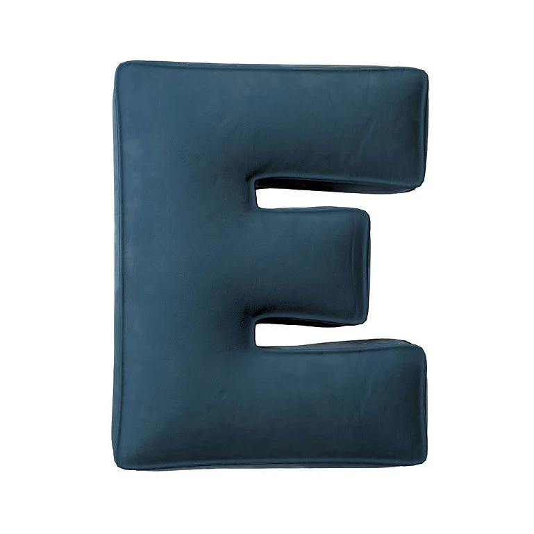 Velvet Letter Cushion - E (Various Colours) - Image 8
