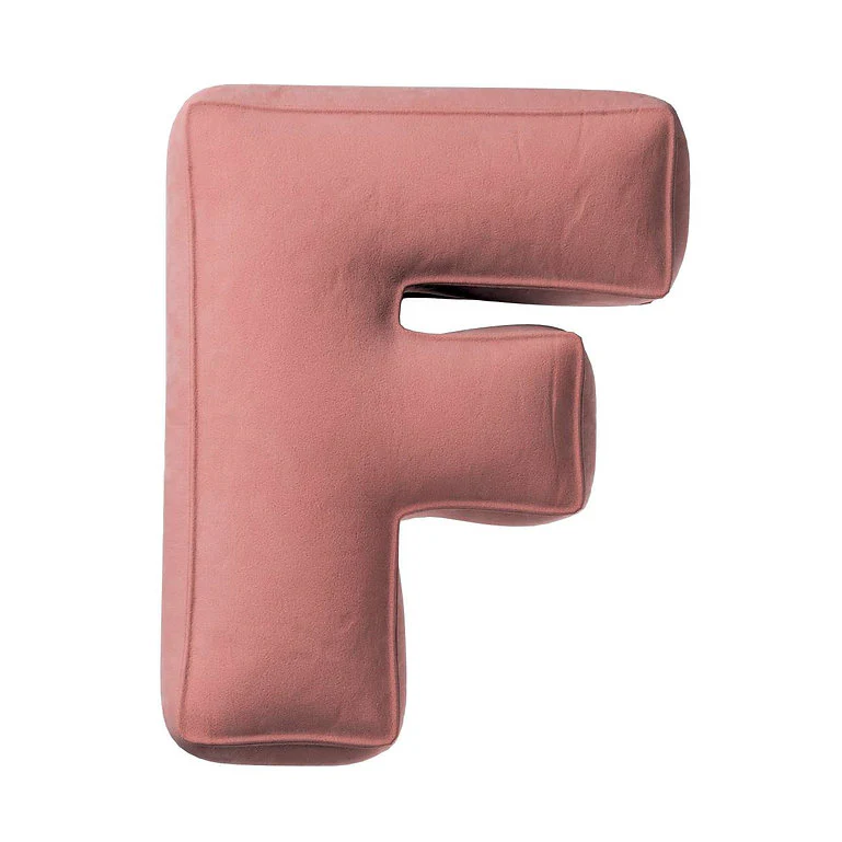 Velvet Letter Cushion - F  (Various Colours) - Image 3