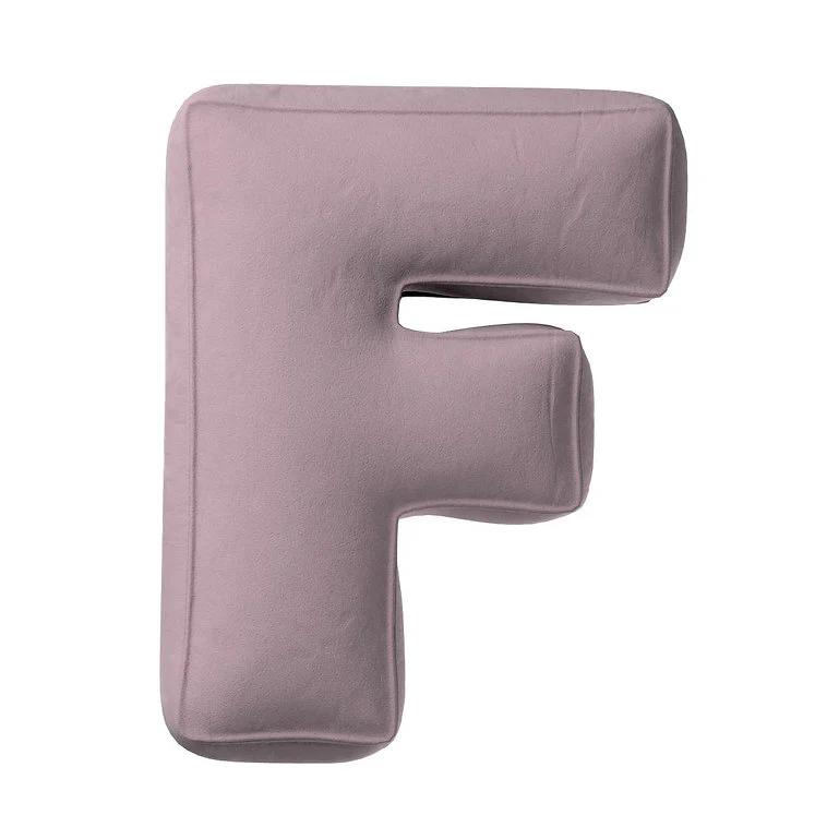 Velvet Letter Cushion - F  (Various Colours) - Image 4