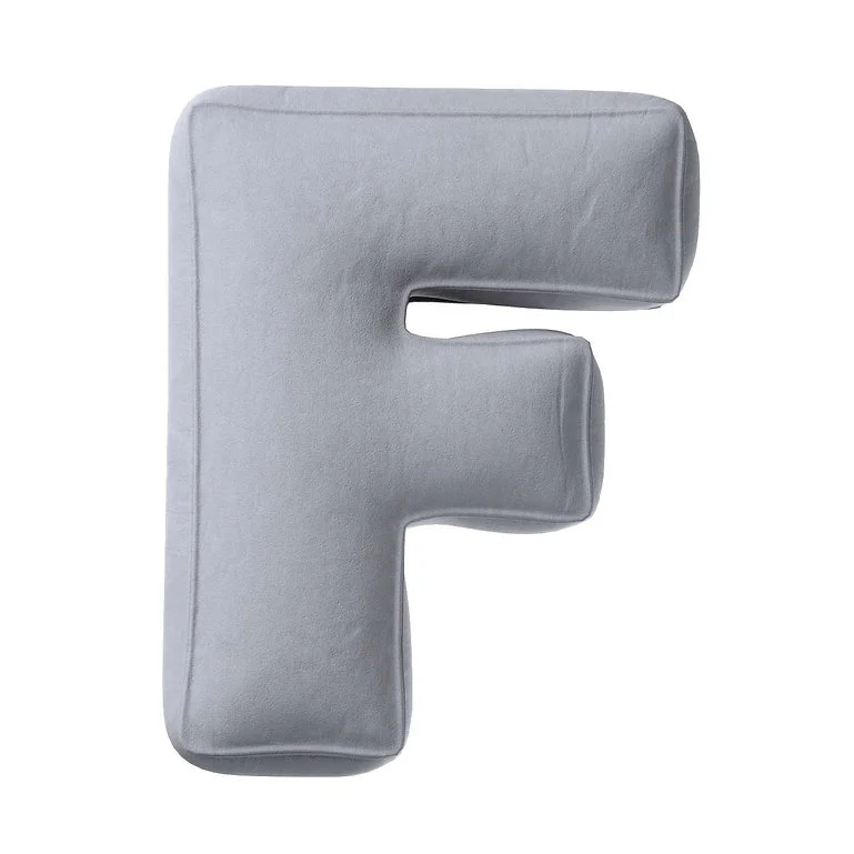 Velvet Letter Cushion - F  (Various Colours) - Image 5