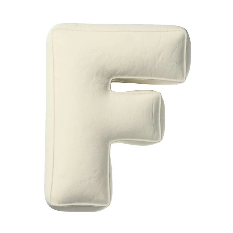 Velvet Letter Cushion - F  (Various Colours) - Image 6