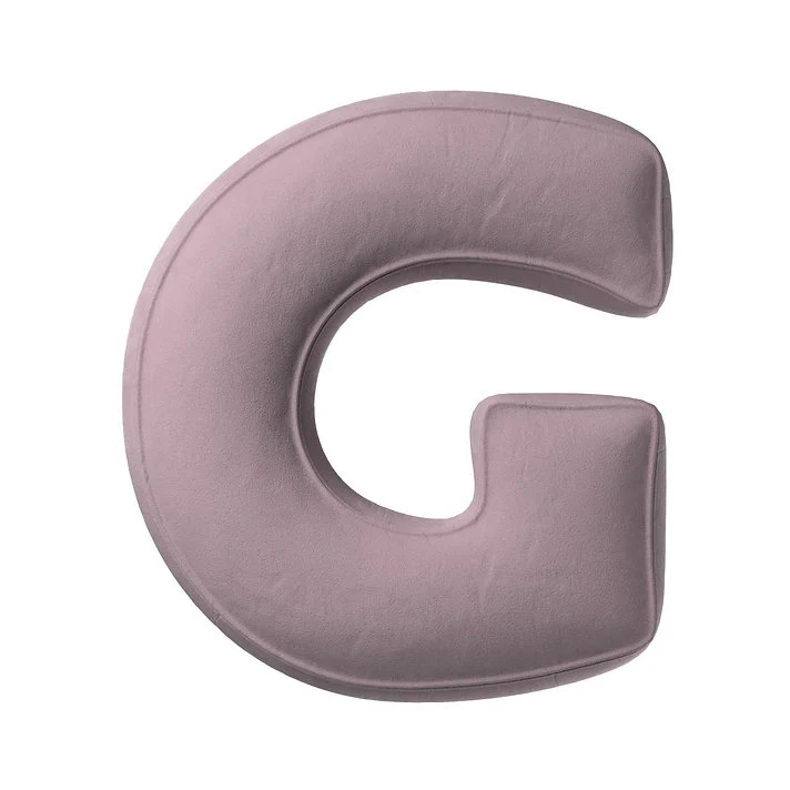 Velvet Letter Cushion - G (Various Colours) - Image 3