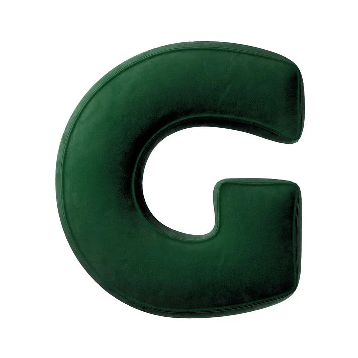 Velvet Letter Cushion - G (Various Colours) - Image 4