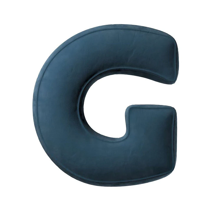 Velvet Letter Cushion - G (Various Colours) - Image 8