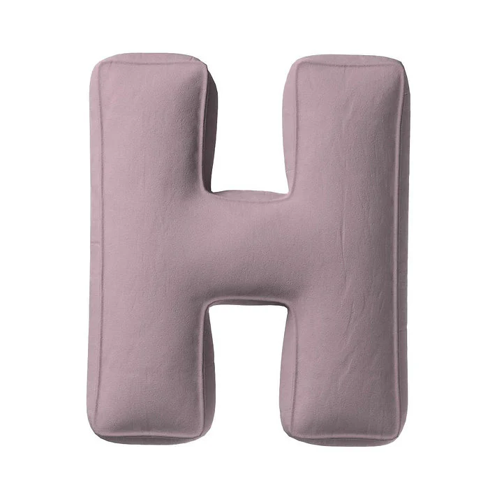 Velvet Letter Cushion - H (Various Colours) - Image 3