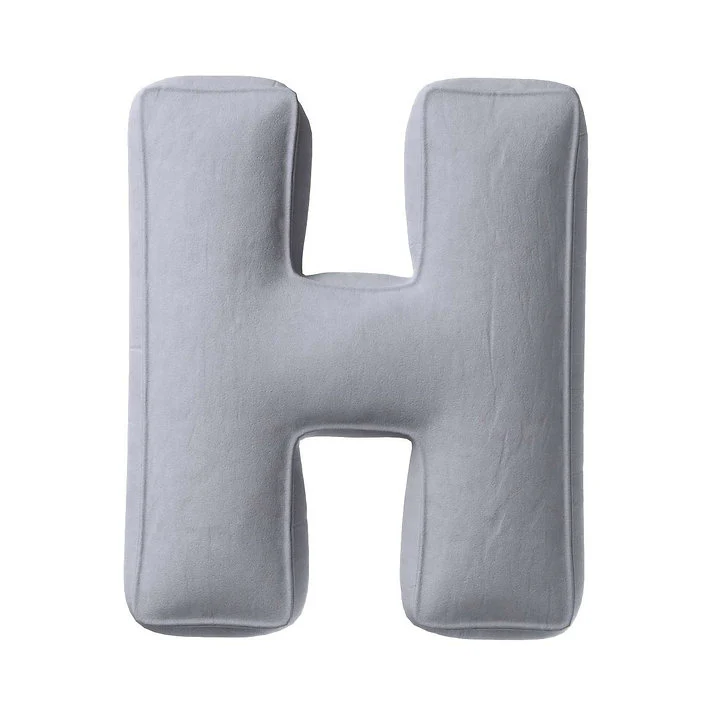 Velvet Letter Cushion - H (Various Colours) - Image 5
