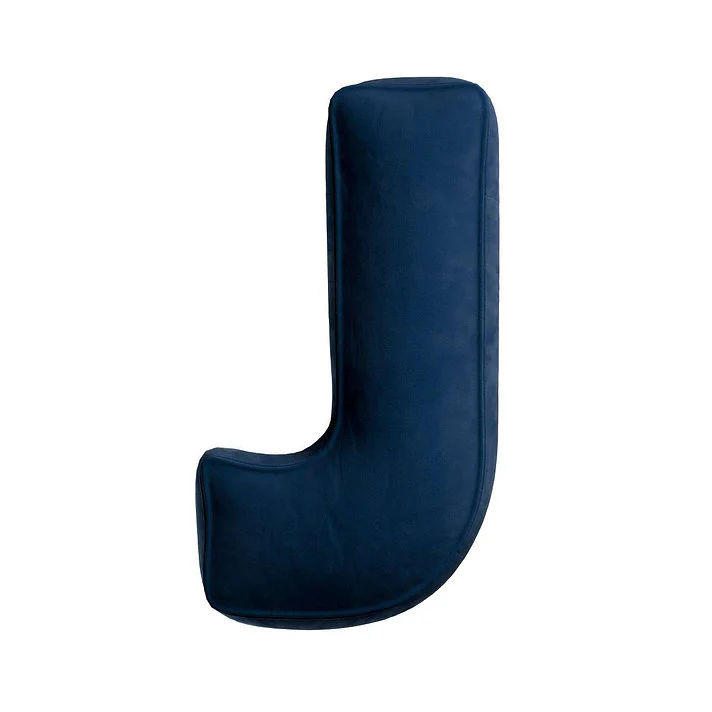 Velvet Letter Cushion - J (Various Colours) - Image 8