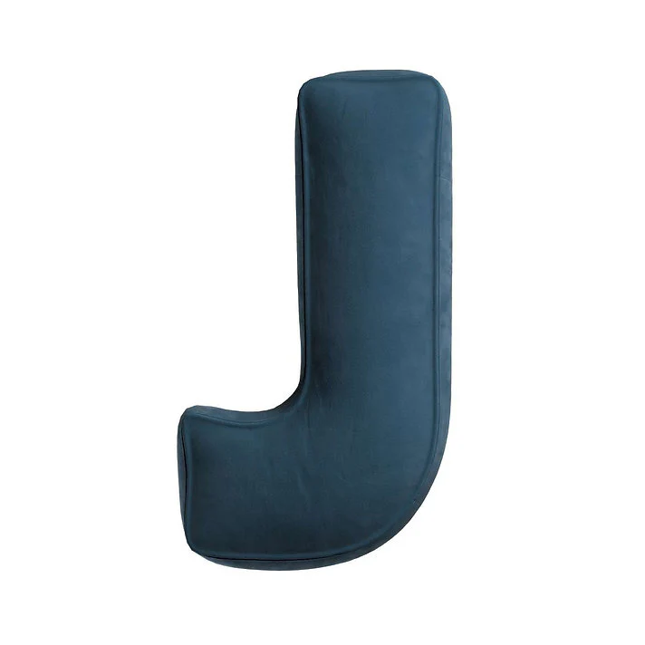 Velvet Letter Cushion - J (Various Colours) - Image 9