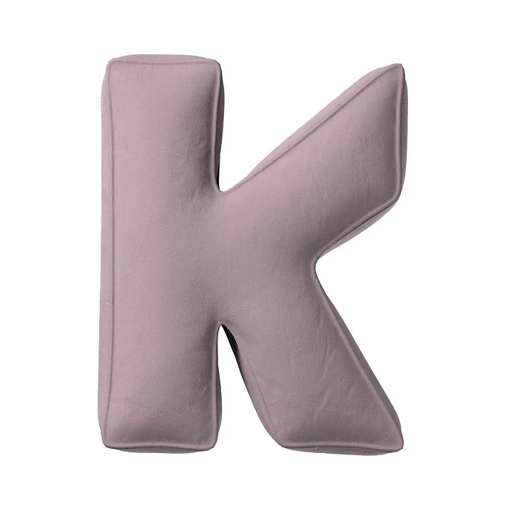 Velvet Letter Cushion - K (Various Colours) - Image 3