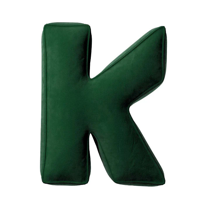 Velvet Letter Cushion - K (Various Colours) - Image 4