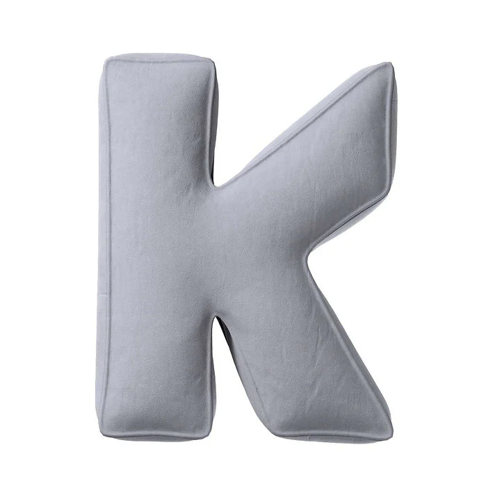 Velvet Letter Cushion - K (Various Colours) - Image 5