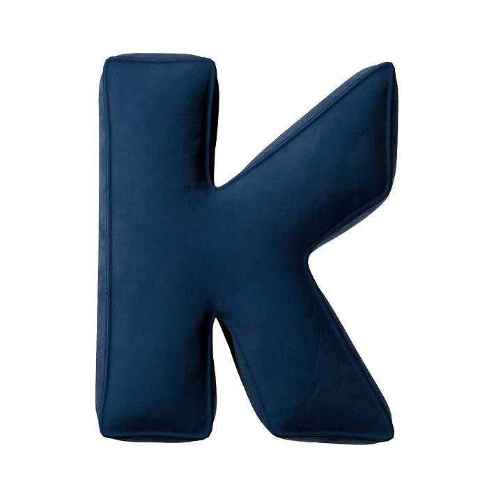 Velvet Letter Cushion - K (Various Colours) - Image 7