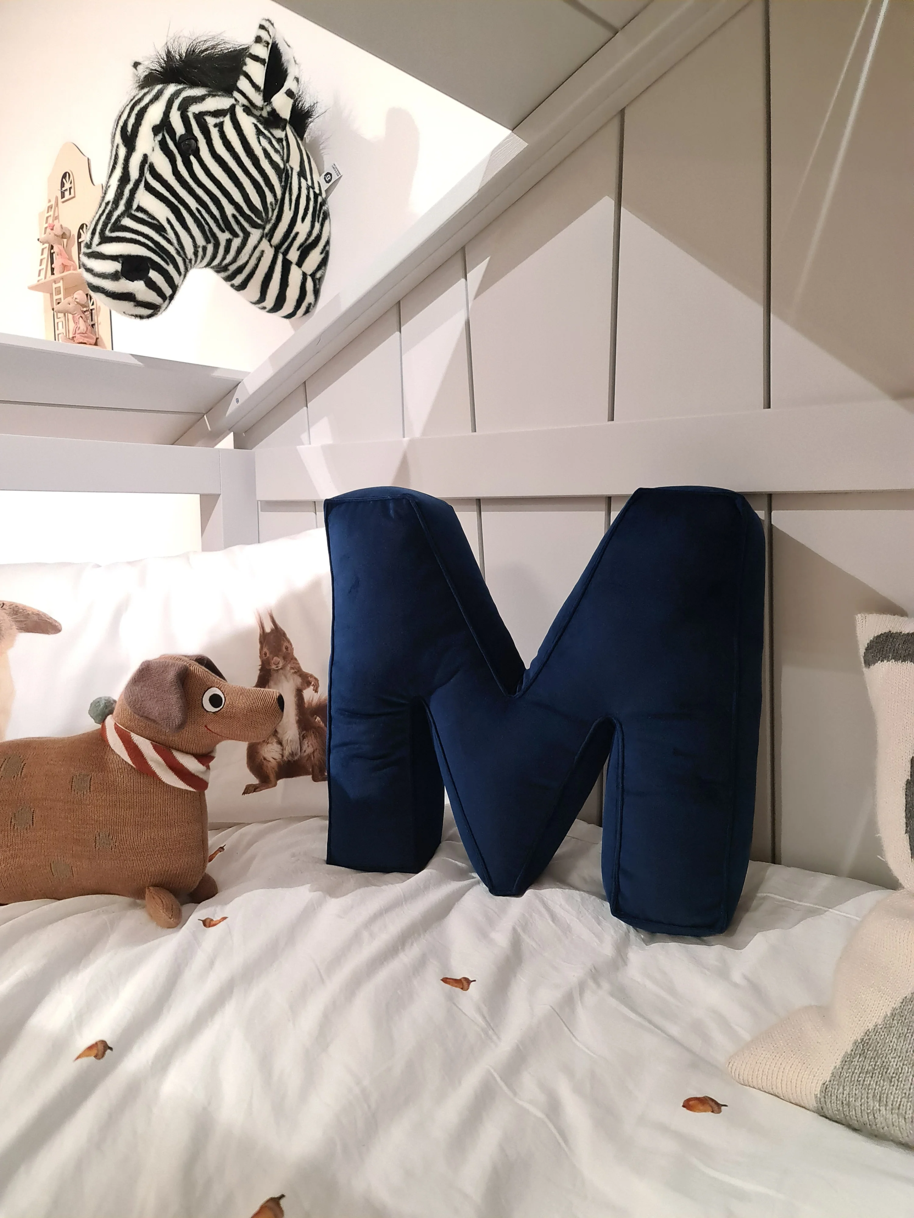 Velvet Letter Cushion - M (Various Colours) - Image 2