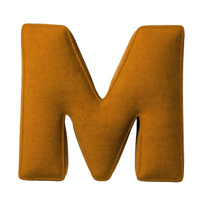 Velvet Letter Cushion - M (Various Colours) - Image 7