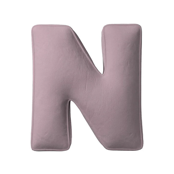 Velvet Letter Cushion - N (Various Colours) - Image 2