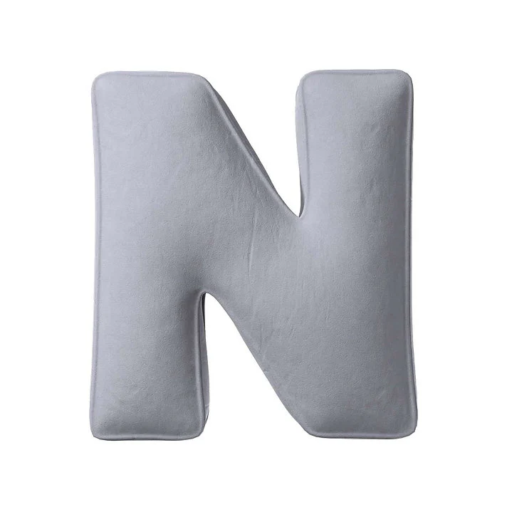 Velvet Letter Cushion - N (Various Colours) - Image 4