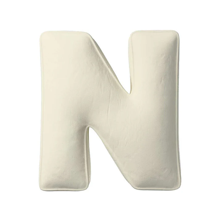Velvet Letter Cushion - N (Various Colours) - Image 5