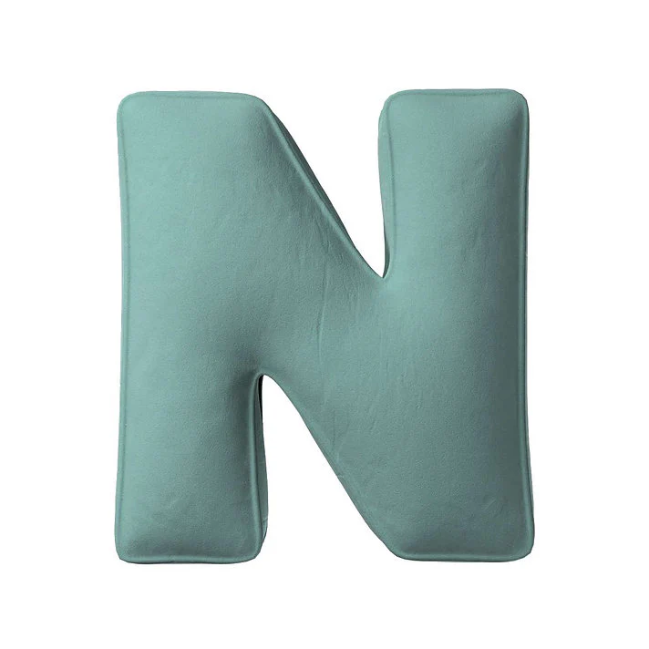 Velvet Letter Cushion - N (Various Colours) - Image 6