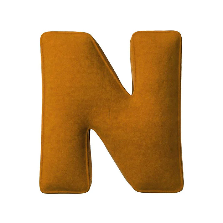 Velvet Letter Cushion - N (Various Colours) - Image 7