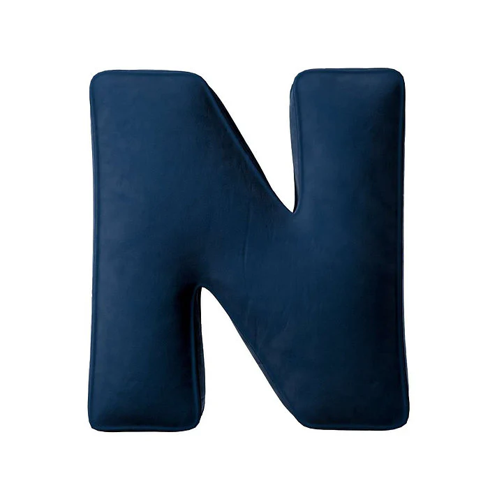 Velvet Letter Cushion - N (Various Colours) - Image 8